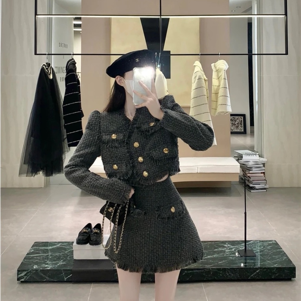 High Quality Luxury two piece set Korean fashion